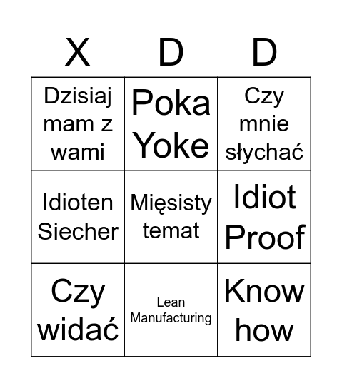 Siemiątkowski Bingo Card