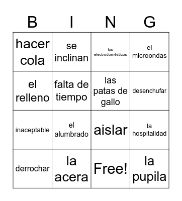 Powtórka 1 Bingo Card