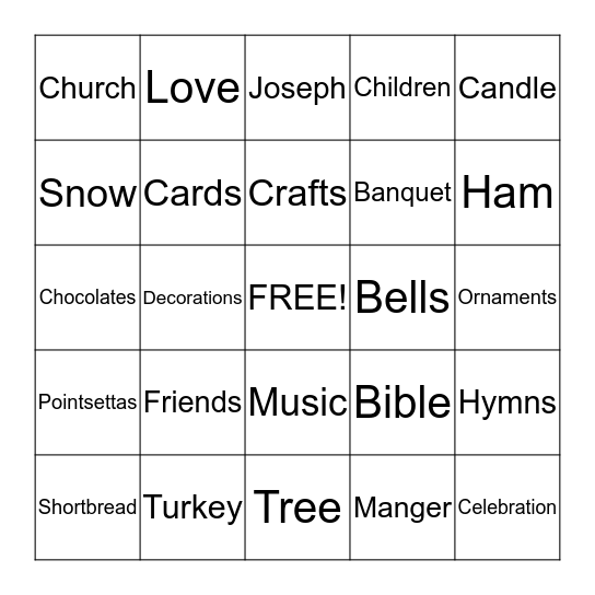 New Year's Eve Gala  2012 Bingo Card