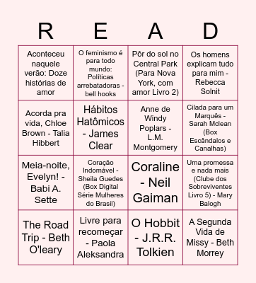 Livros Bingo Card