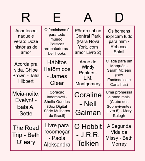 Livros Bingo Card