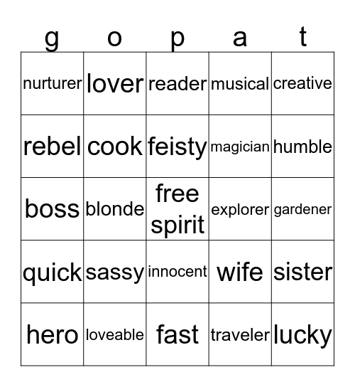 Pat's Retirement Bingo Card