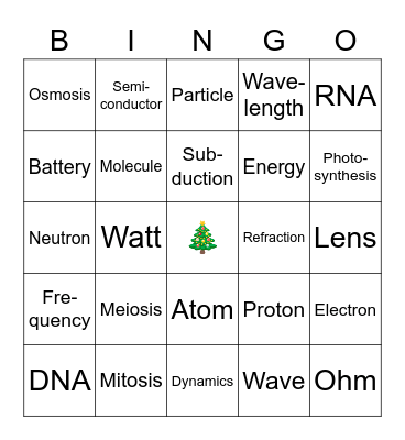 XMAS BINGO! Bingo Card