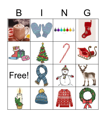 Christmas Bingo for 4 & 5 y.o. Bingo Card