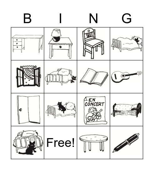 Ma Chambre Bingo Card