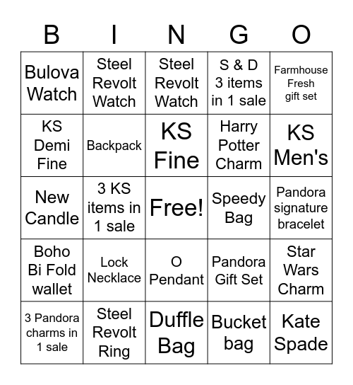 Sarasota Bingo Card