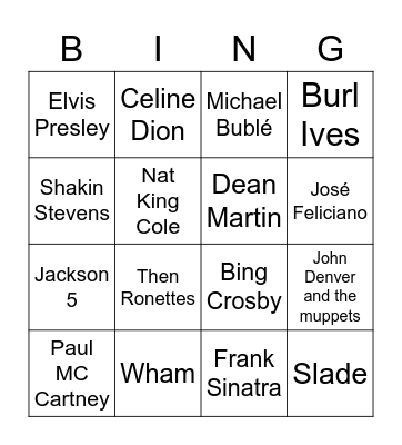 Kerstbingo Card