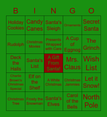 Travel & Events Christmas Bingo Card