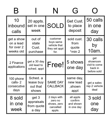 BDC BINGO Card