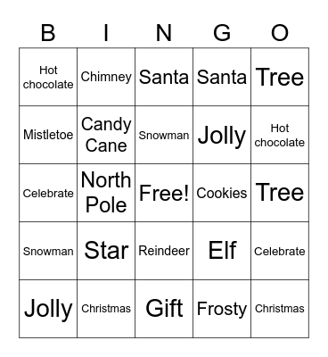 Christmas Bingo Card