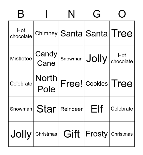 Christmas Bingo Card
