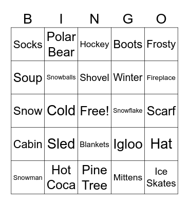 Winter BINGO Card