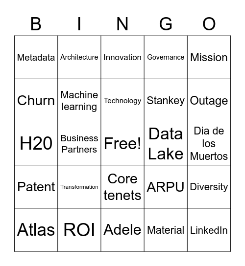 CDO All Hands Bingo Card