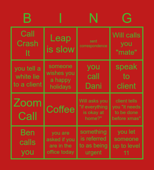 Sayer Jones Bingo Card