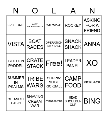 LEADER PARTY BINGO Card