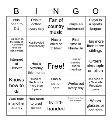 Bingo Card