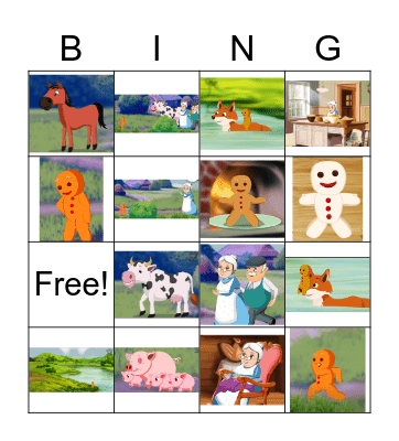 Gingerbread Man Bingo Card