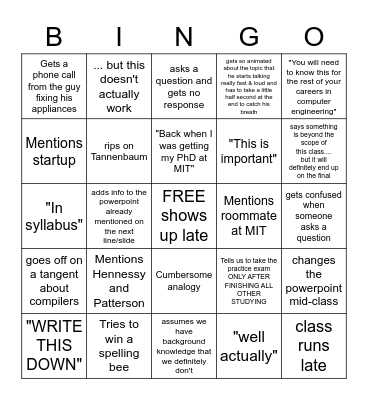 Barua Bingo Card