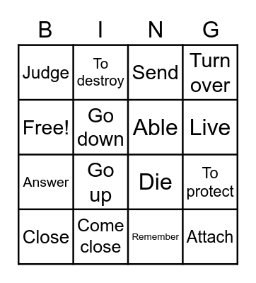2, 3, 4th song Bingo Card
