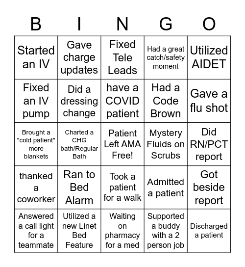 2600 BINGO Card