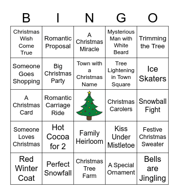 Hallmark Channel Bingo Card