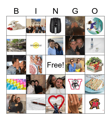 Ali's Bridal Shower Bingo Card