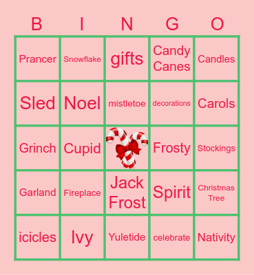 Christmas is Bingo Card