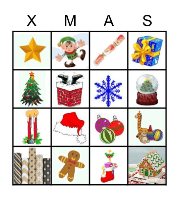 MERRY CHRISTMAS Bingo Card