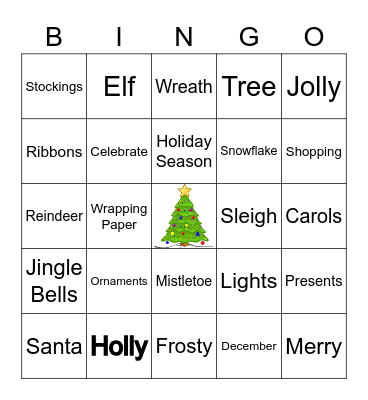 Christmas Bingo Card