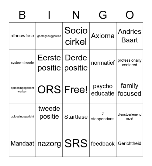 IAG Bingo Card