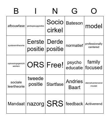 IAG Bingo Card