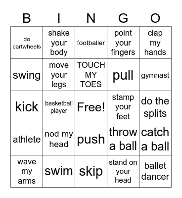 Yes I can! Bingo Card