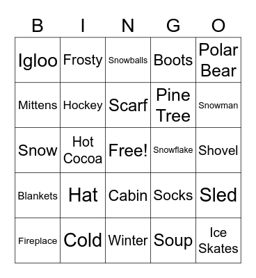 Winter BINGO Card