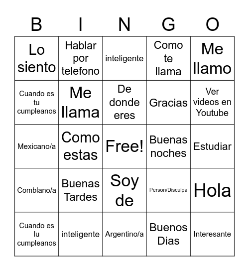 Muhtashim Rahman Bingo Card