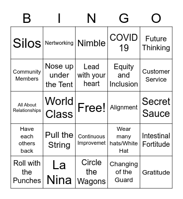 Retreat Bingo Card