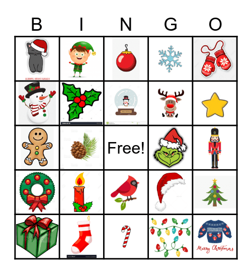 CHIRSTMAS BINGO Card