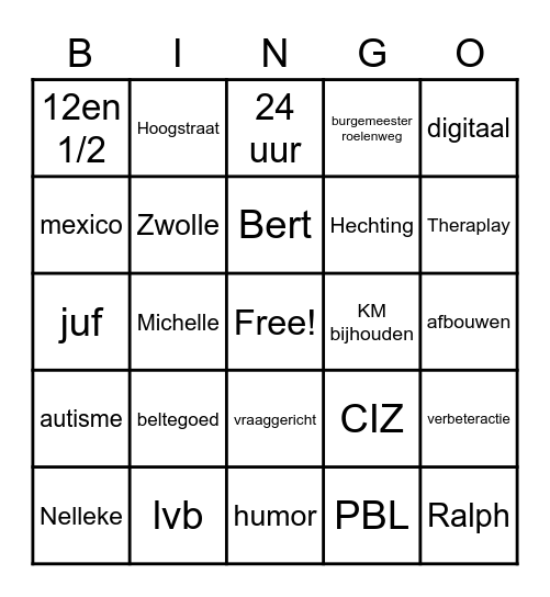 ADA Bingo Card