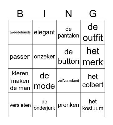 Bingo Card