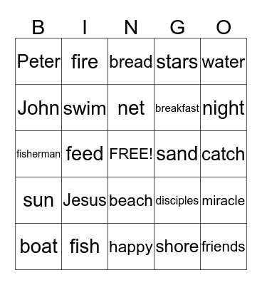 Breakfast on the Beach Bingo Card