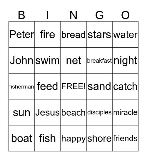 Breakfast on the Beach Bingo Card