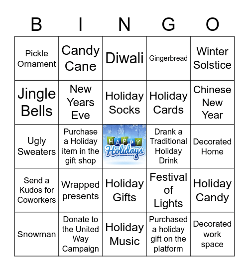 CDHC Holiday Bingo Card