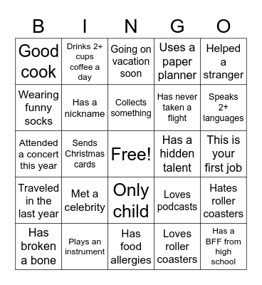 BINGO Card