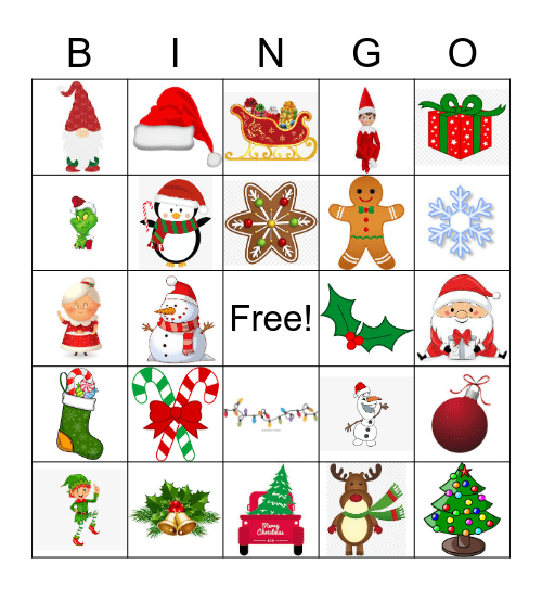 Christmas Bingo Card