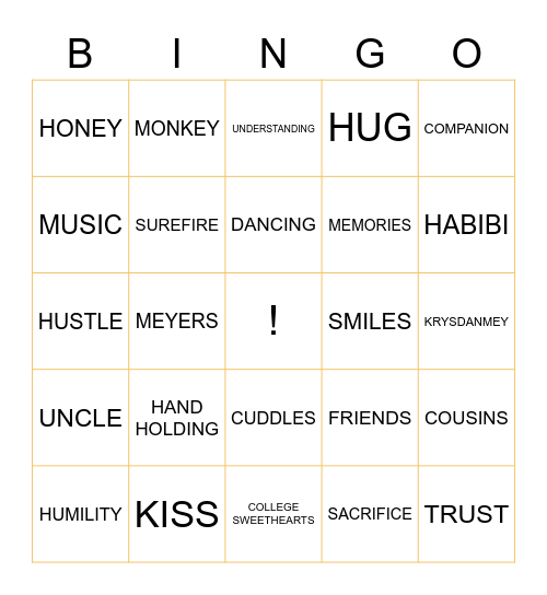 Bingo Card