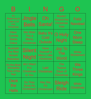 Christmas Songs! Bingo Card