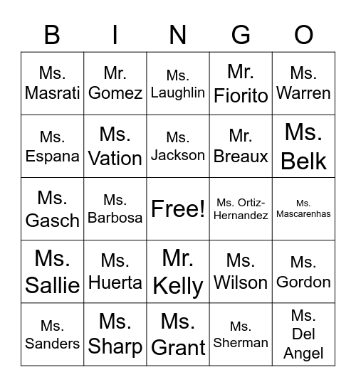 Hale Holiday Bingo Card