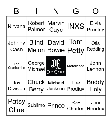 v89 DEAD ROCKSTARS Bingo Card