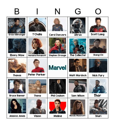 Marvel Bingo Card