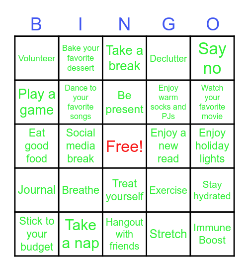 Don't Have A Meltdown Bingo Card