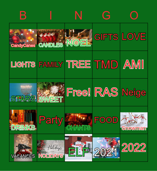 2021 SRA HOLIDAY BINGO Card